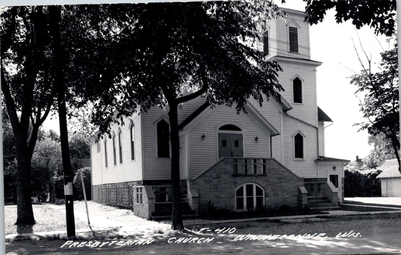 Winneconne, WI Wisconsin, Presbyterian Church, Vintage Real Photo RPPC Postcard