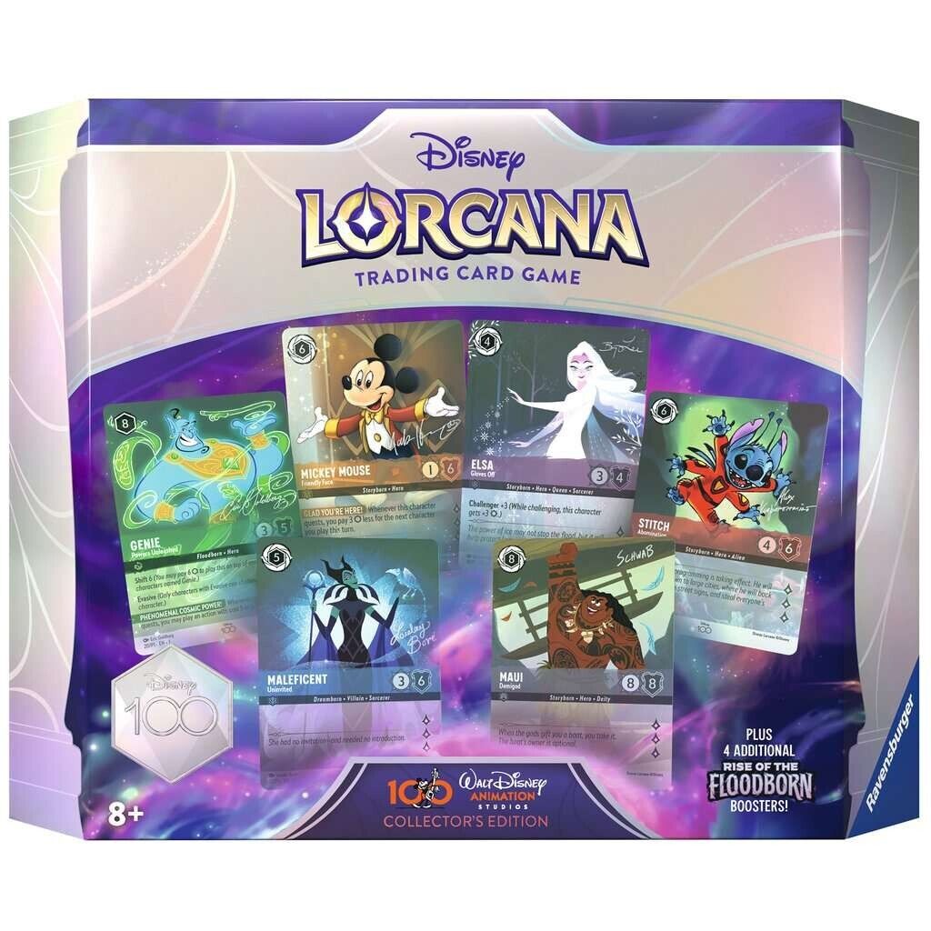 Disney Lorcana Rise Of The Floodborn Gift Set 100 Collectors Edition Sealed QTY