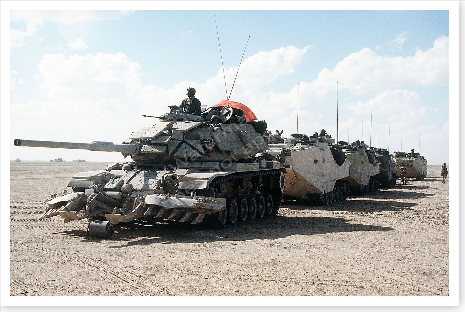M60A1 Tank Mine Clearing Rollers And Plow Operation Desert Storm 8 x 12 Photo