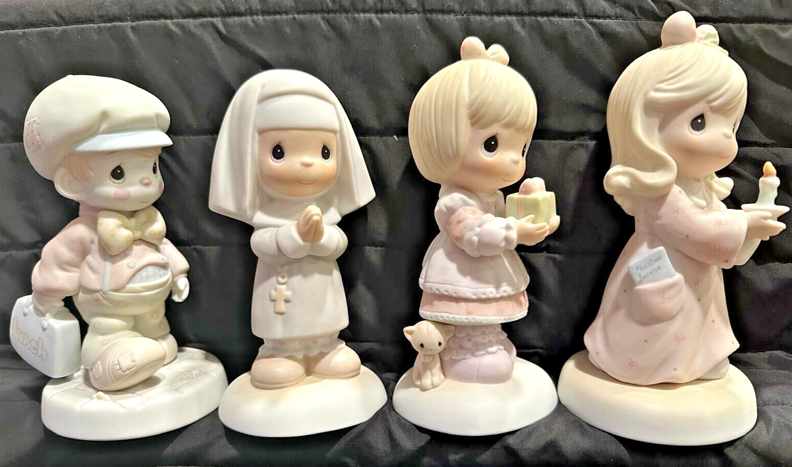 4 precious moments figurines get into the habit of prayer
