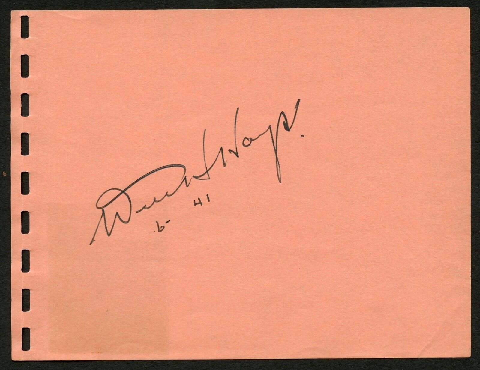 Will Hays d1954 signed autograph 4x6 Album Page American Republican Politician