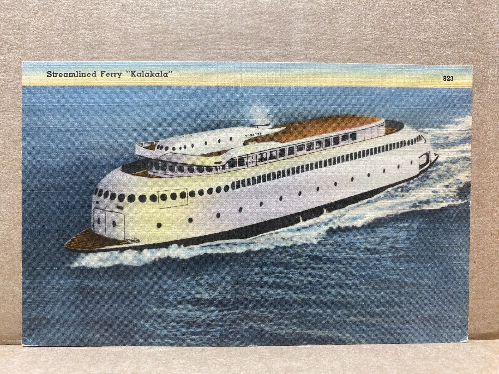 Streamlined Ferry Kalakala Linen Postcard No 1739