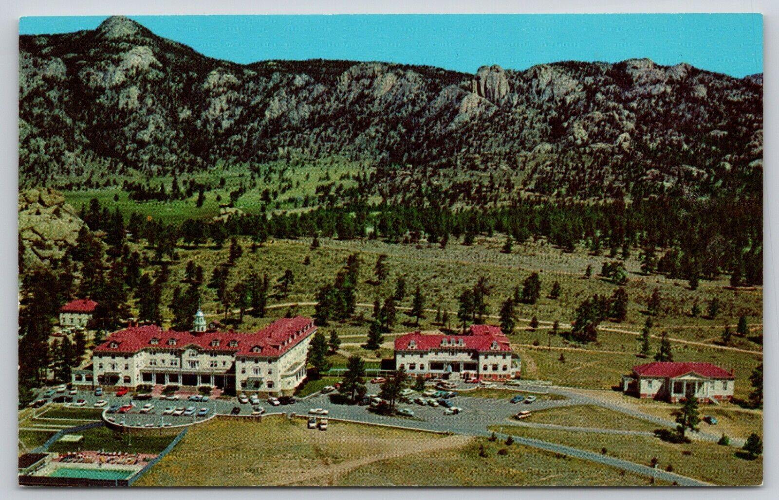 Postcard CO Estes park Air View Of Stanley Hotel UNP A38
