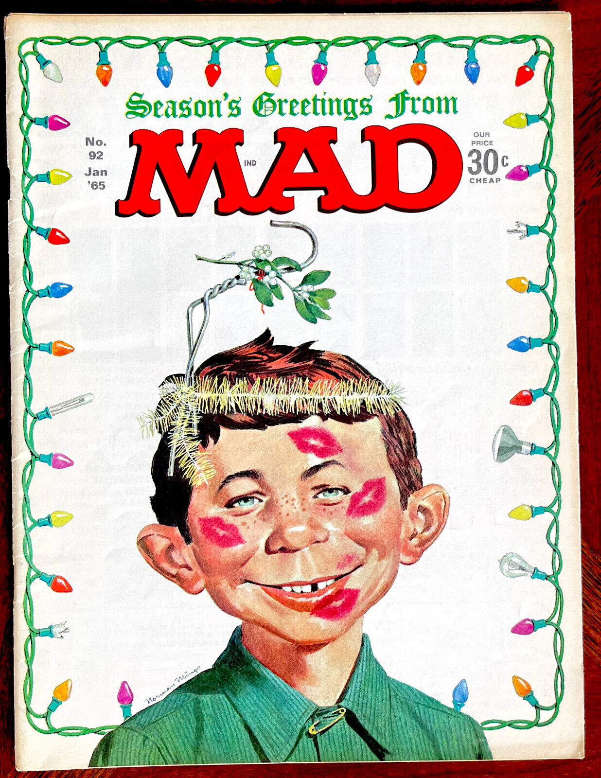 MAD MAGAZINE #92 -  Fine Plus (6.5) - Unfolded Fold-in    1965