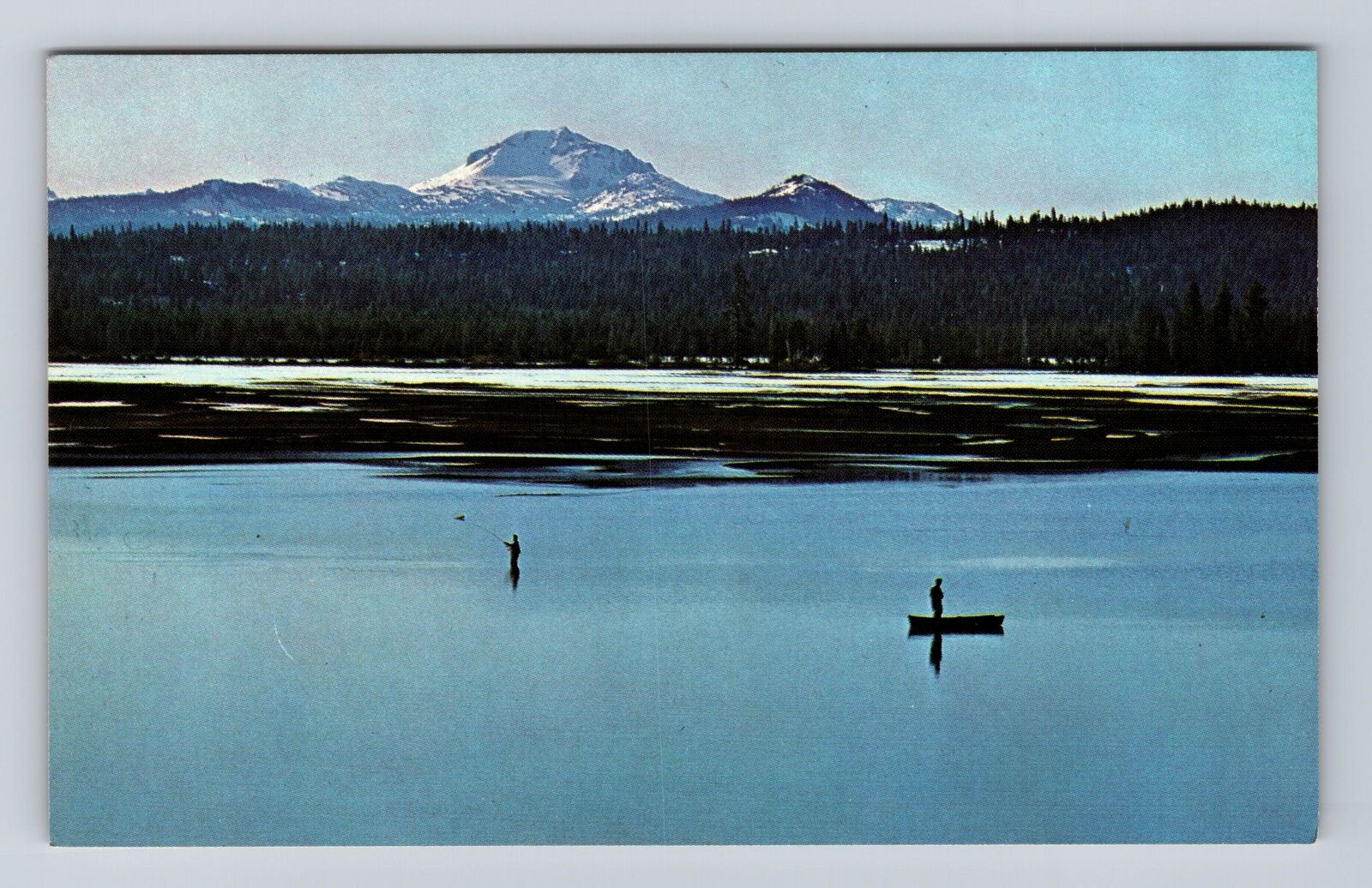 Lake Almanor CA-California, Scenic View Of Lake Area, Antique, Vintage Postcard