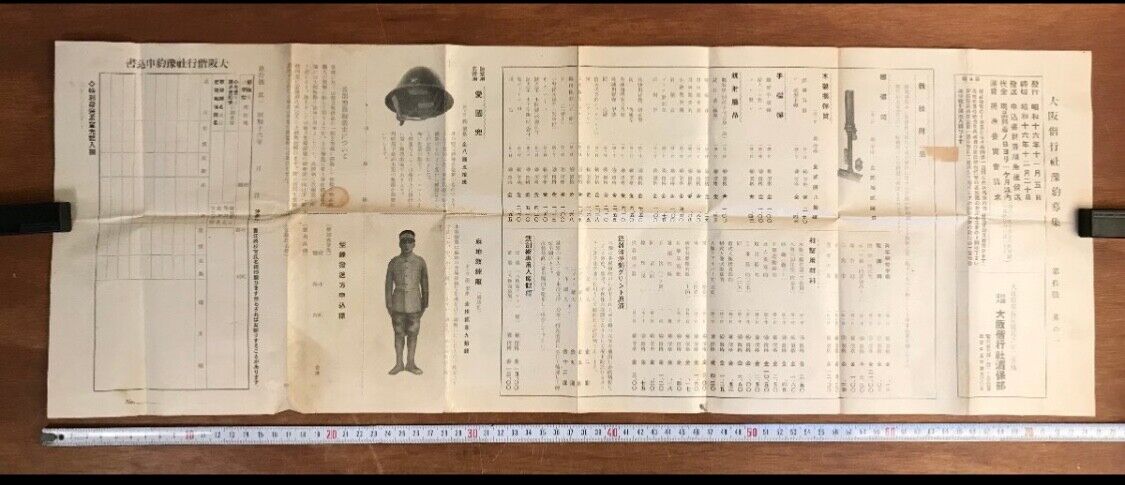 World War II Imperial Japanese Army Officer’s Equipment Order Form, 1941 Rare