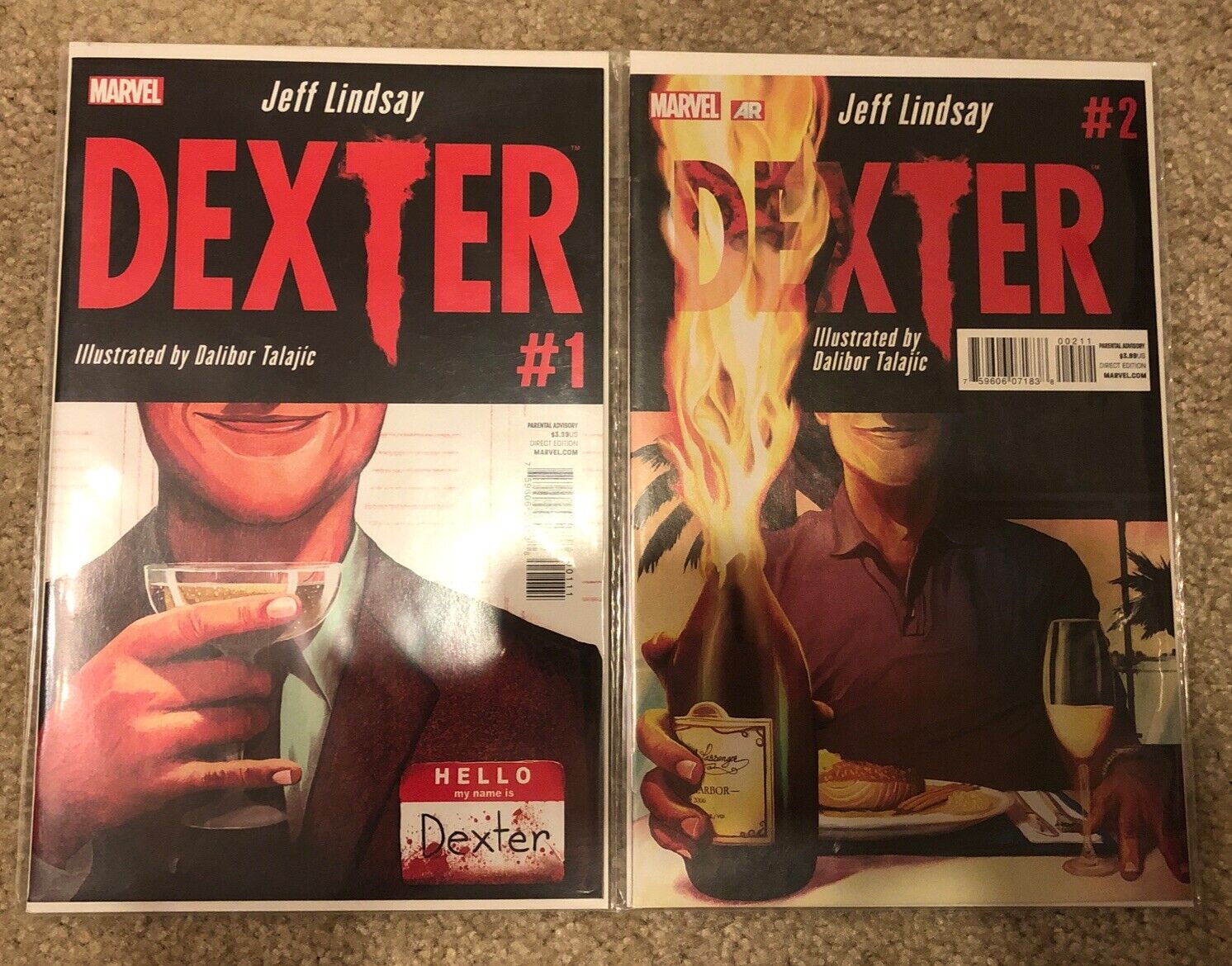 Dexter, Complete Run #1-2, 1st Printings, Mini Series, Jeff Lindsay, 2012