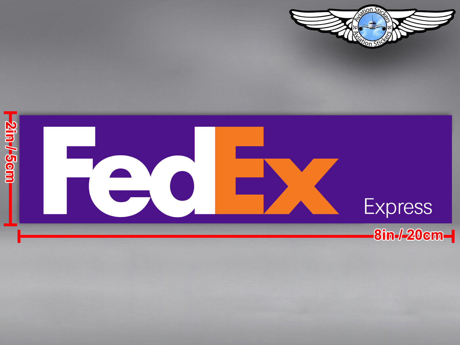 FED EX FEDEX EXPRESS LOGO RECTANGULAR DECAL / STICKER