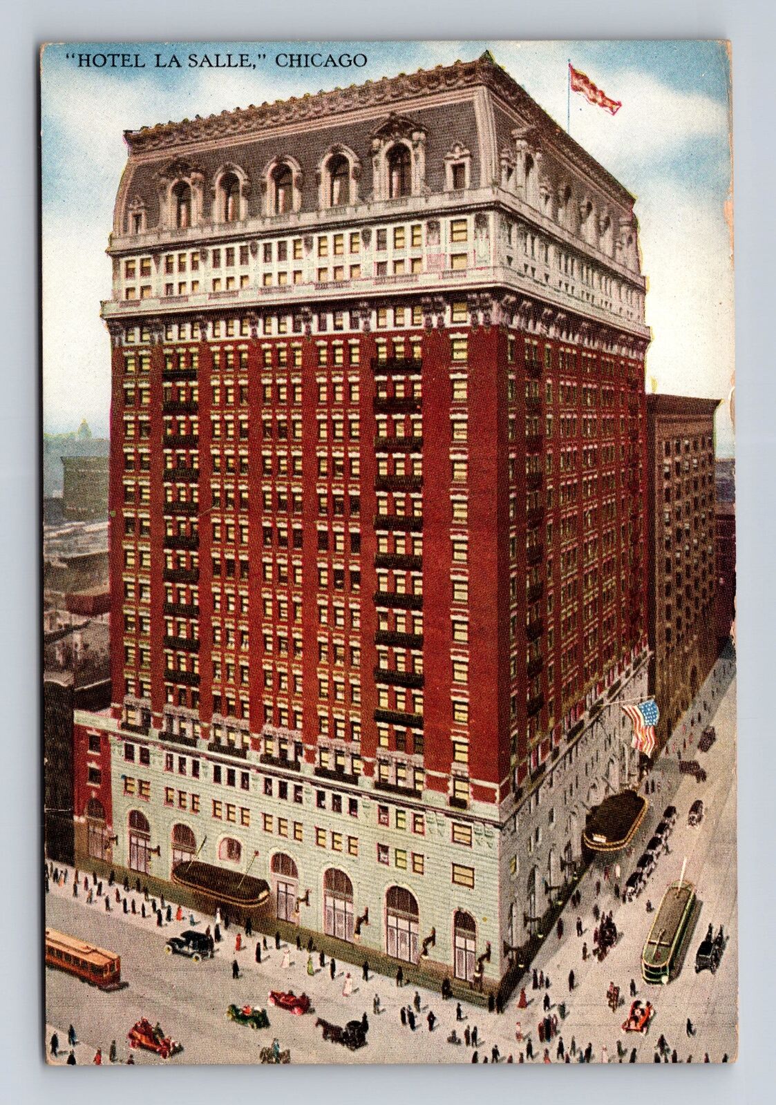 Chicago IL-Illinois, Hotel La Salle Advertising, Vintage 1916 Souvenir Postcard