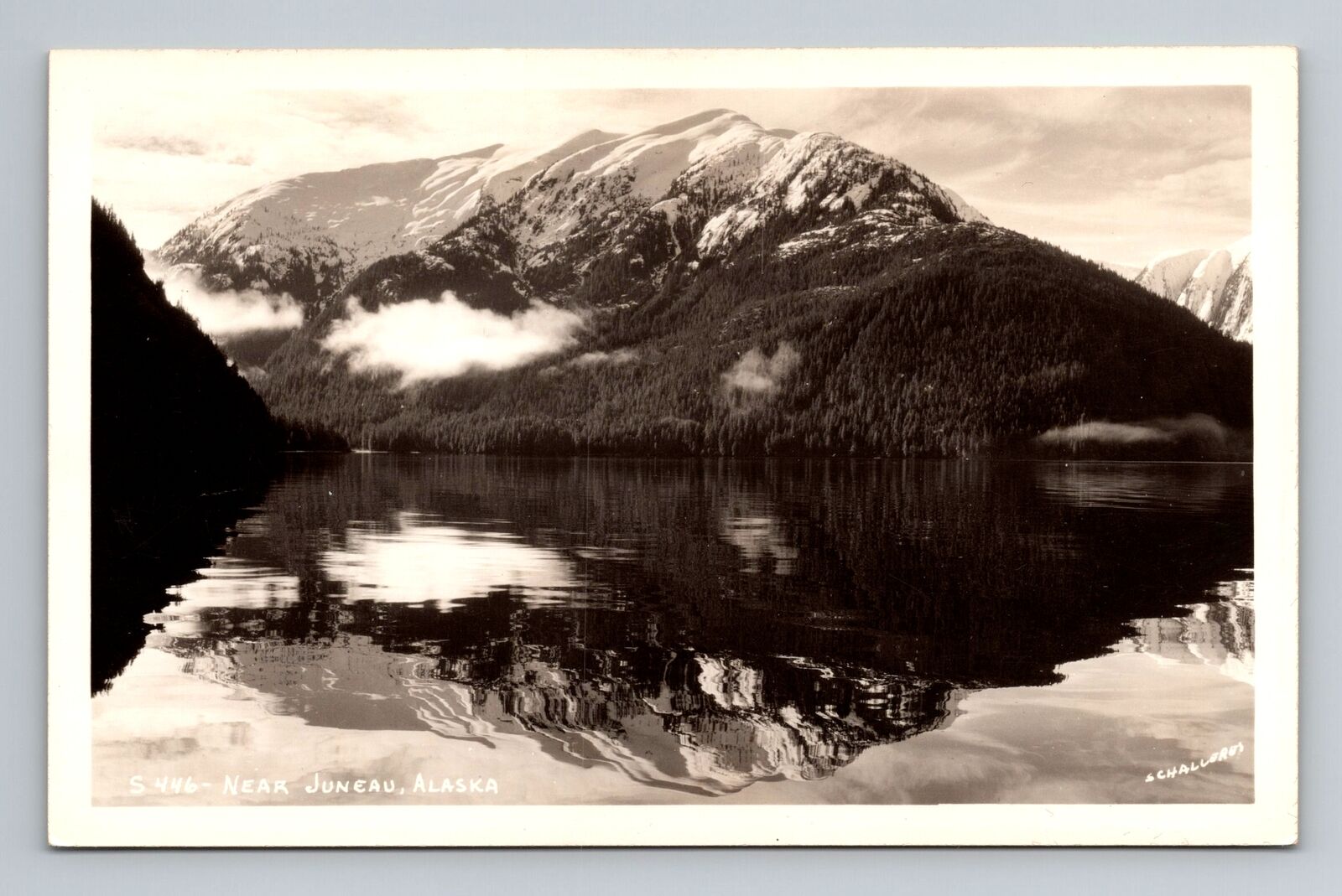 Juneau AK-Alaska, RPPC, Scenic View, Mountains, Antique, Vintage Postcard