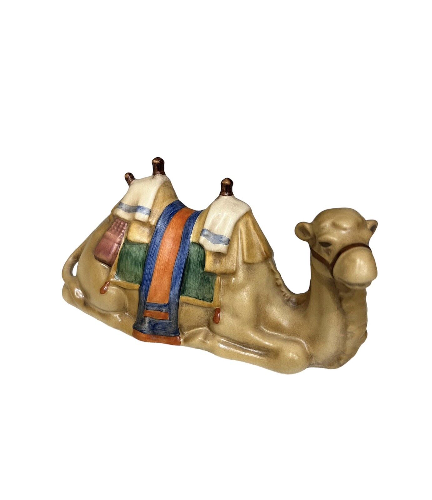 Vintage Goebel Hummel Camel Nativity Scene Laying Down With Box