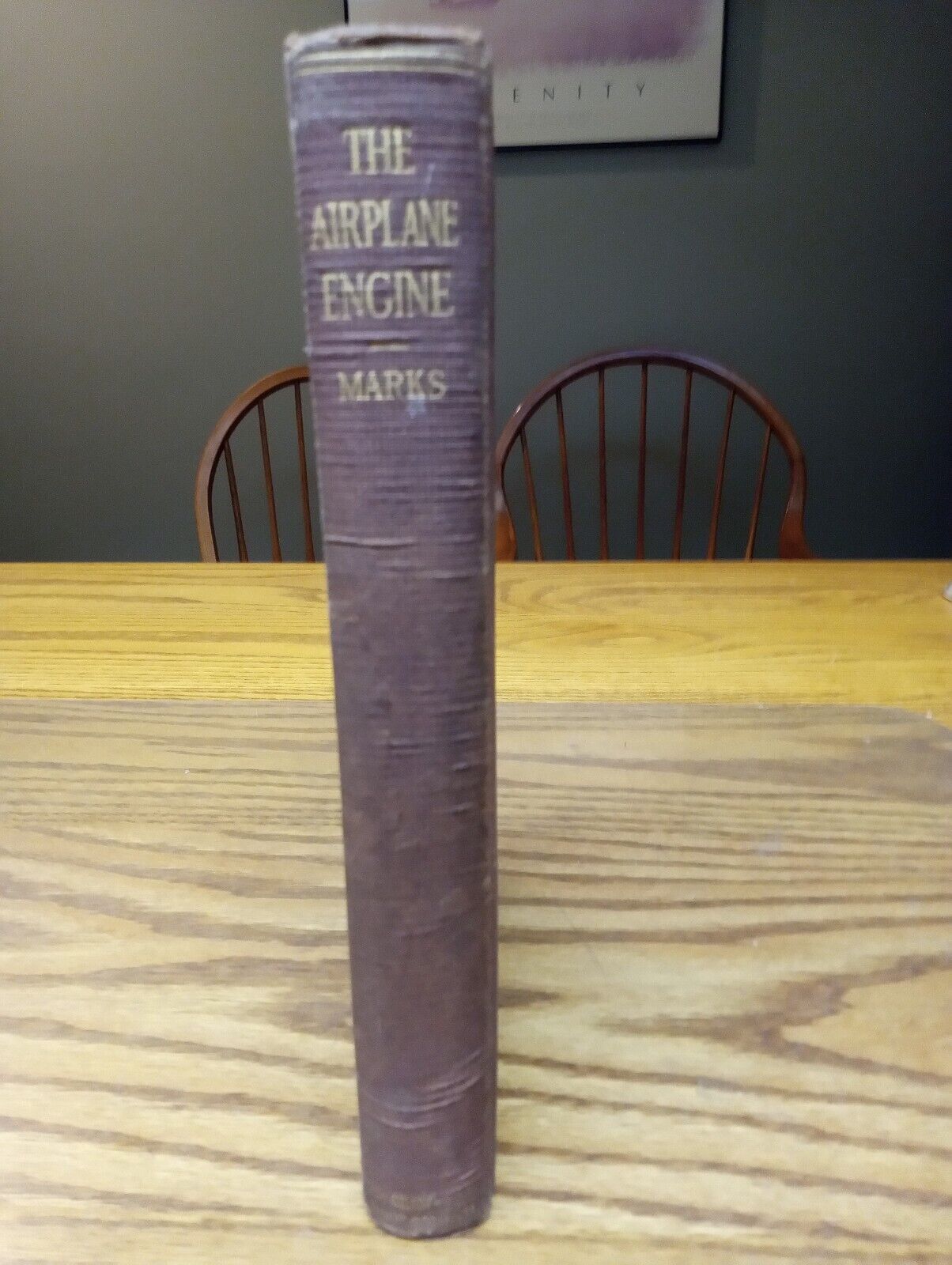 The Airplane Engine VTG 1st / First Edition / Print 1922 Lionel S. Marks RARE