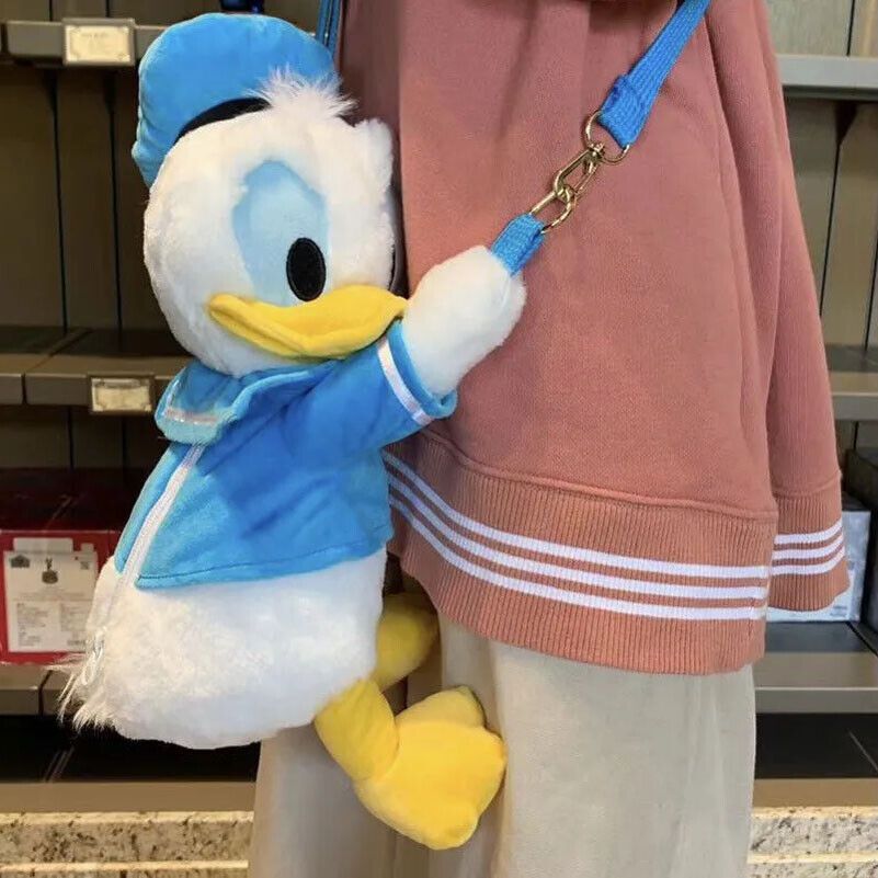 Authentic Disney Donald Duck Plush Cute Backpack Bag Disneyland Exclusive