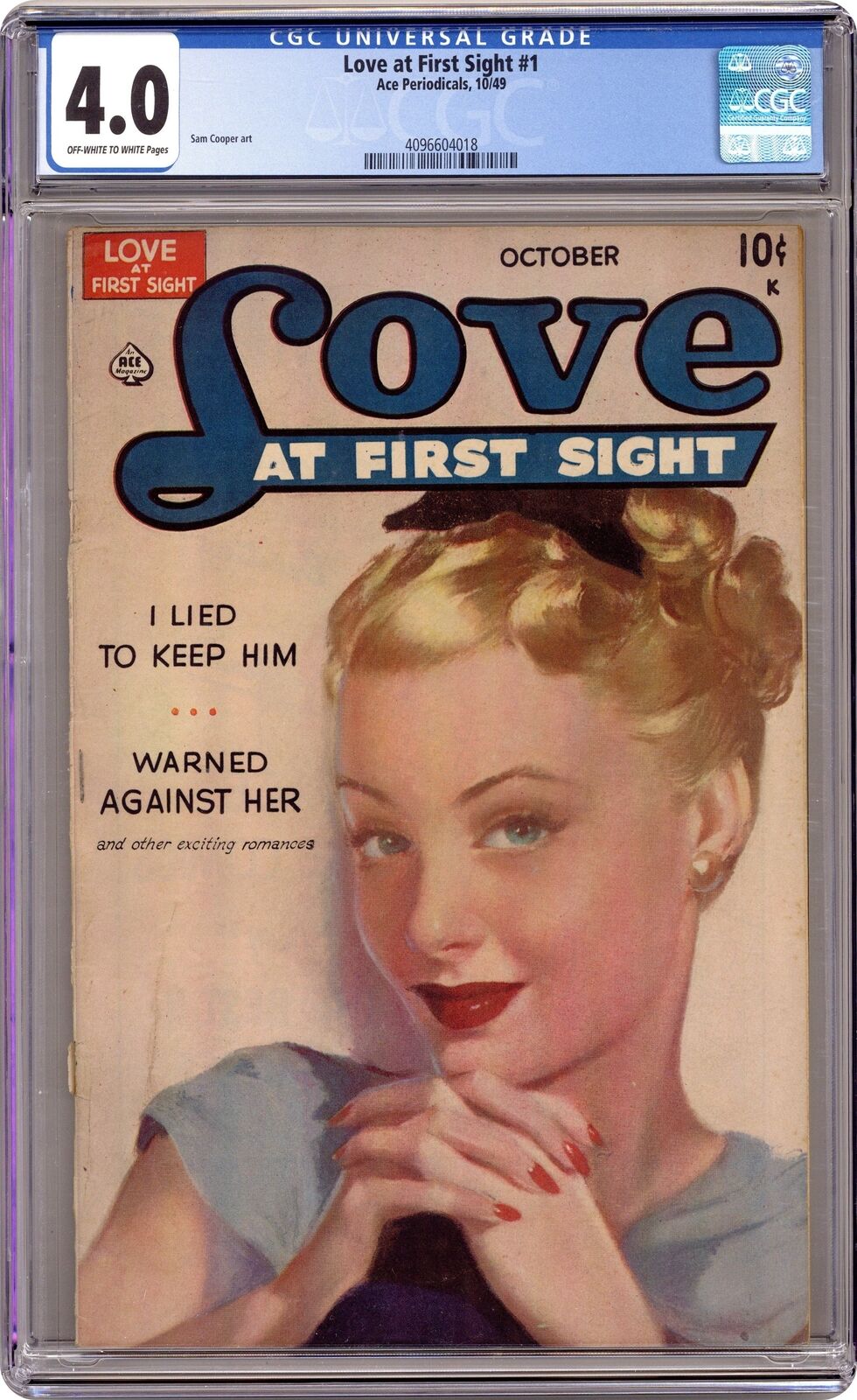 Love at First Sight #1 CGC 4.0 1949 4096604018