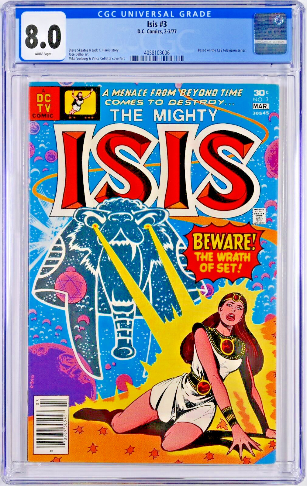 Isis #3 CGC 8.0 (Mar 1977, Marvel) Colletta & Vosburg cover/art, CBS TV Series
