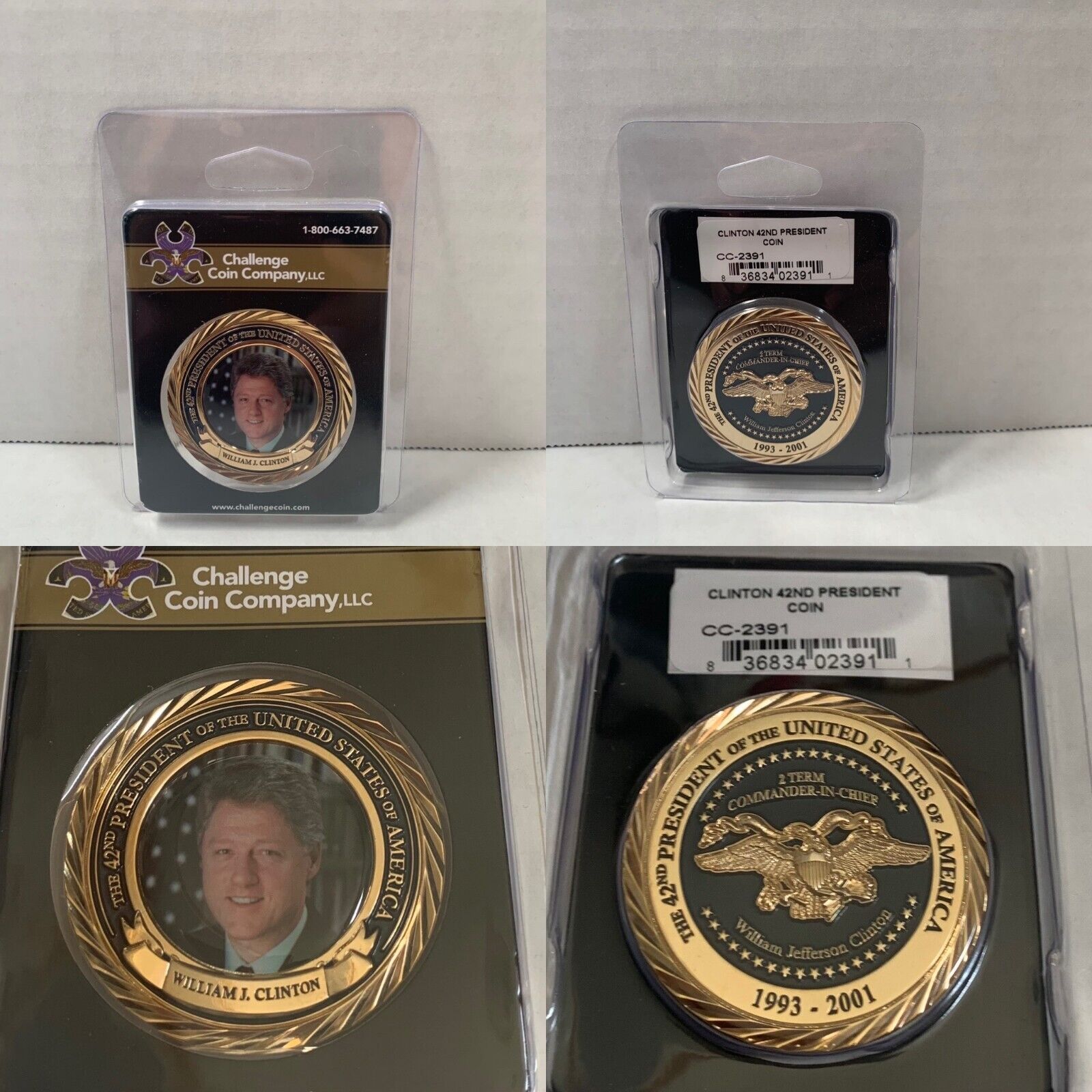 William J Clinton 42nd President Of The United States President Coin Brand New
