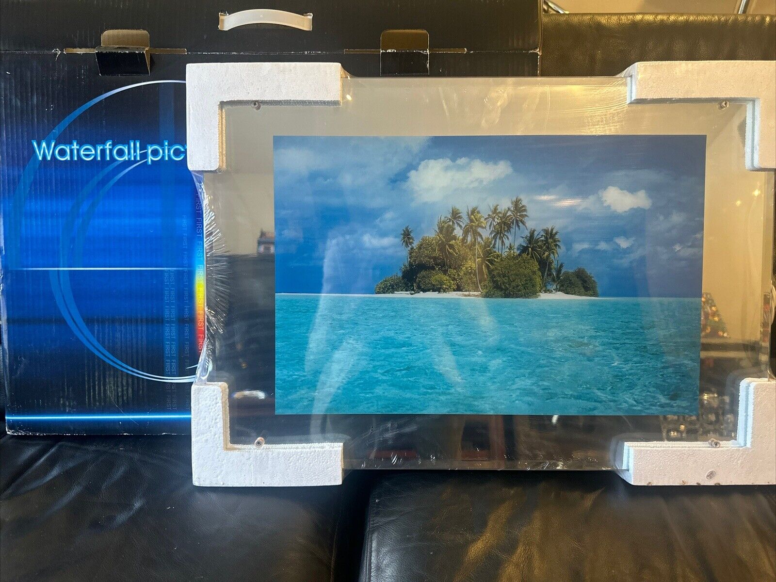 Motion Light Up Framed Island Ocean Picture Sound First  26\