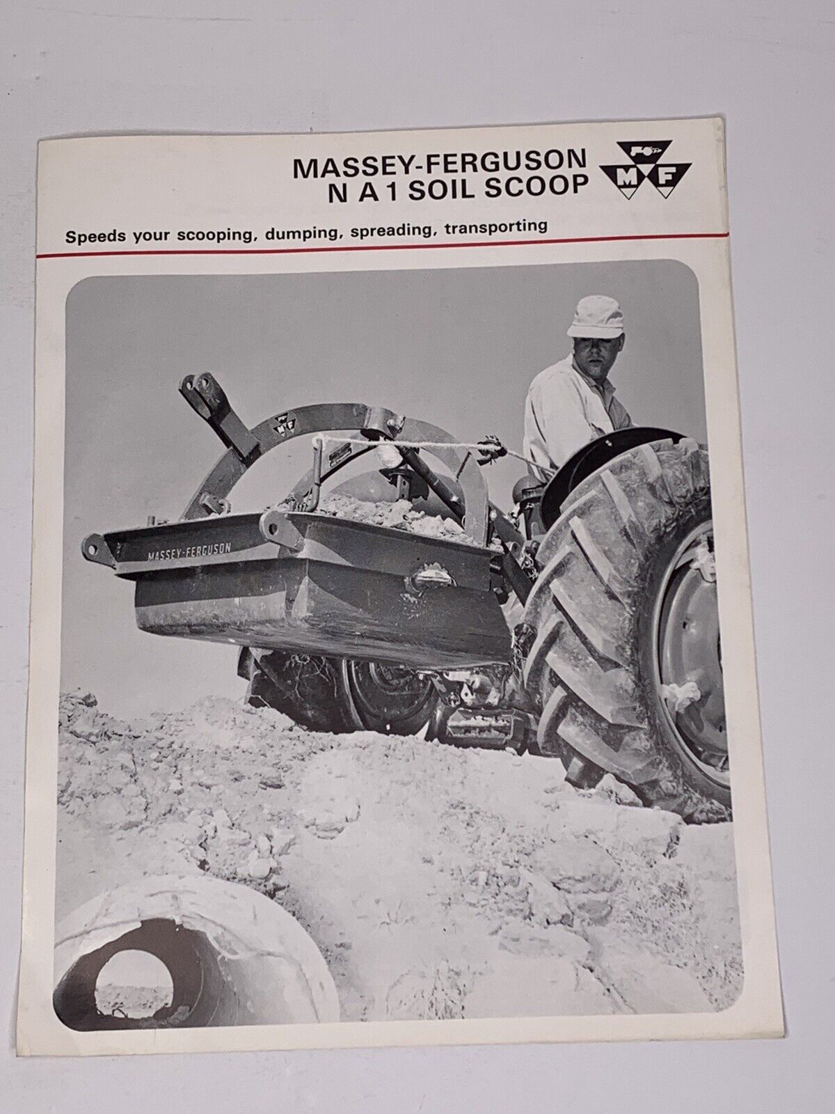 Original Vintage MASSEY FERGUSON N A 1 SOIL SCOOP Brochure 83