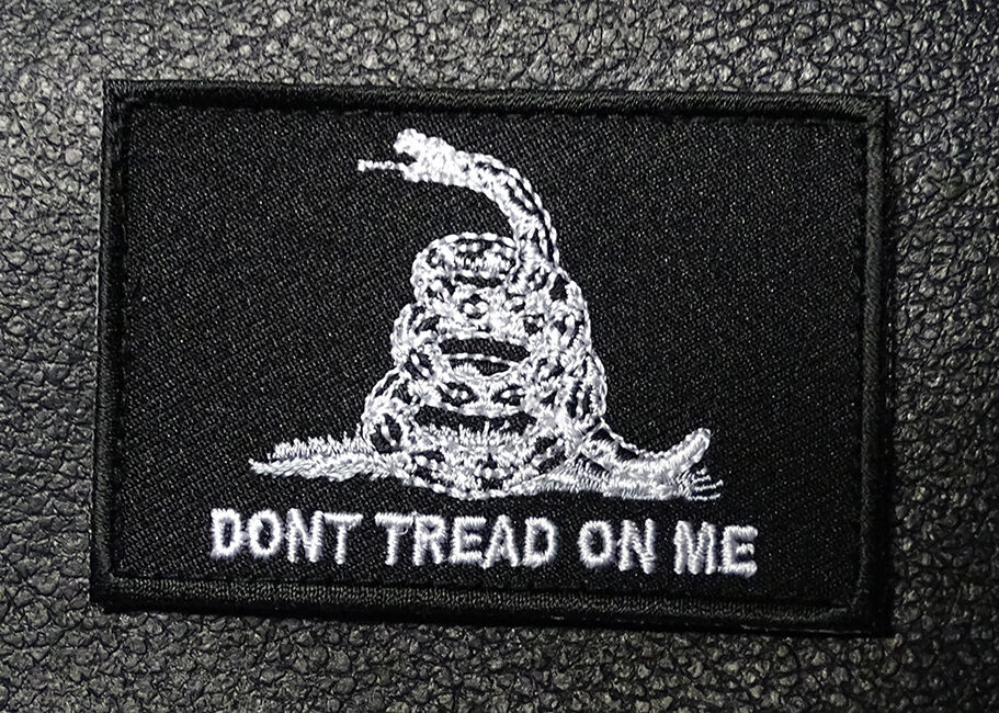 Don\'t Tread On Me Tactical Patch EMBROIDERED 3  INCH HOOK LOOP PATCH
