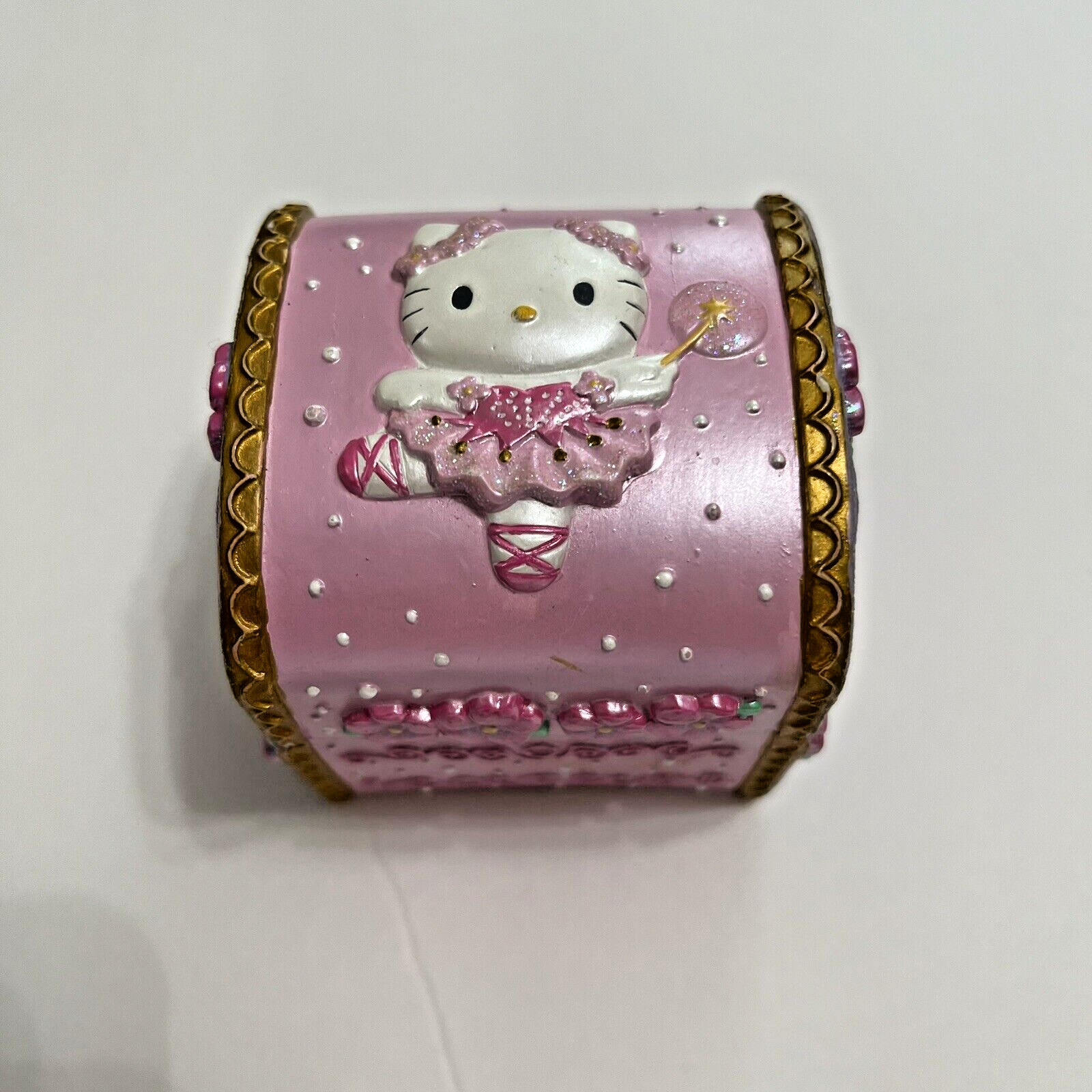 Vintage Hello Kitty Sanrio Trinket Jewelry Box 2001 Rare Find