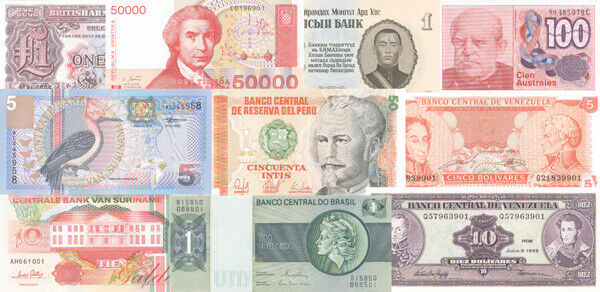 300 Pieces World Paper Money Collection - dated between 1950\'s to 1990\'s - 300 D