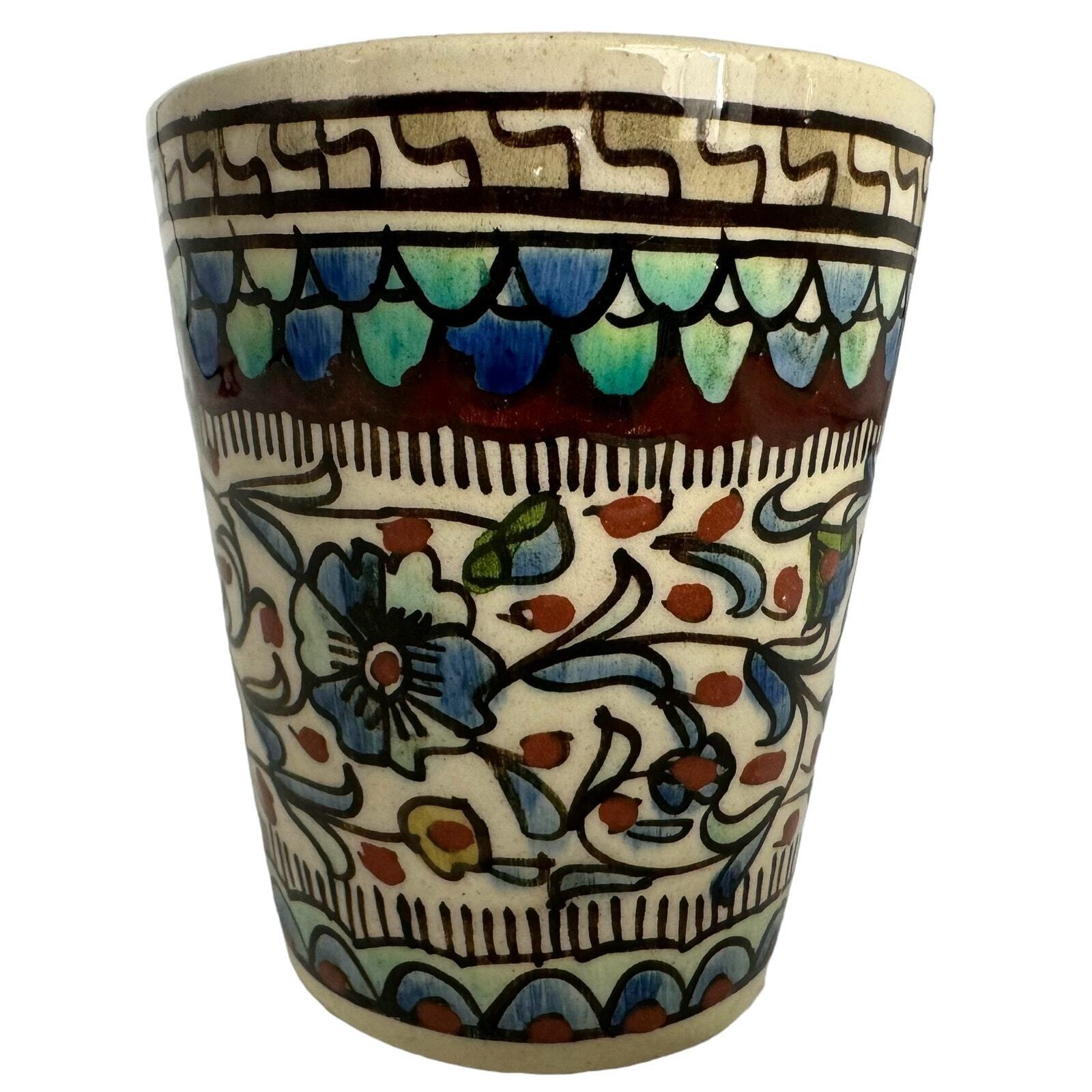 Ottoman Iznik Pottery Cup Antique Vintage Persian Islamic Turkish
