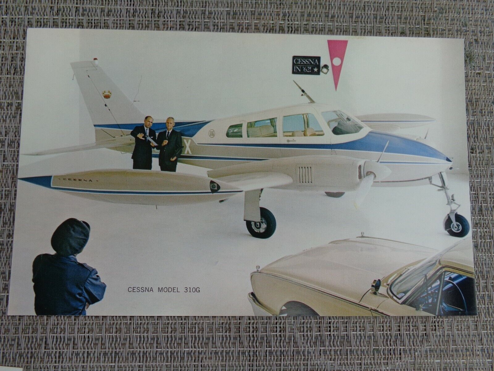 Vintage 1962 Cessna 310G Unused Dealer\'s Promotional Postcard 