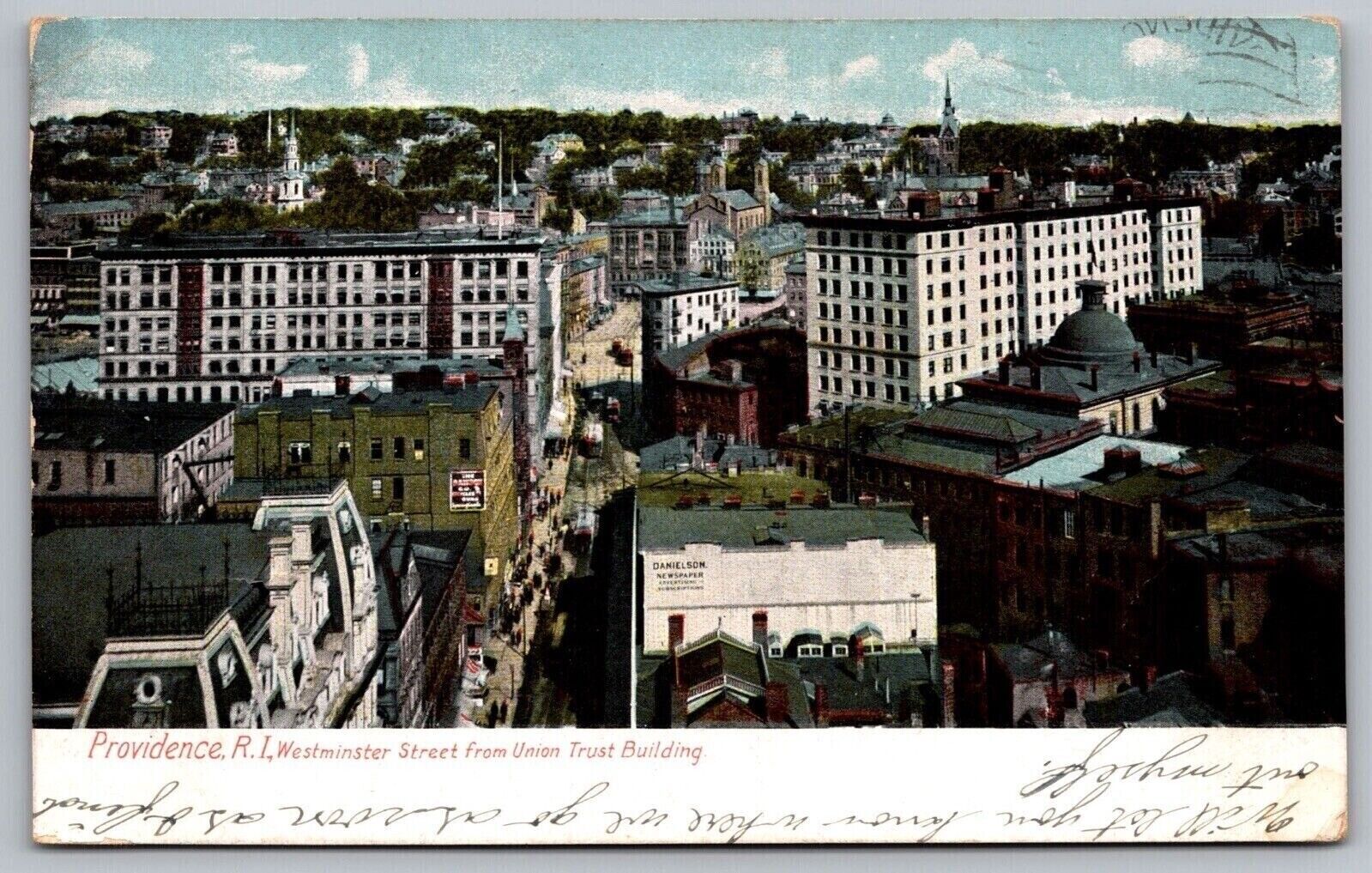 Providence RI Rhode Island Westminster St From Union Trust Bldg Antique Postcard