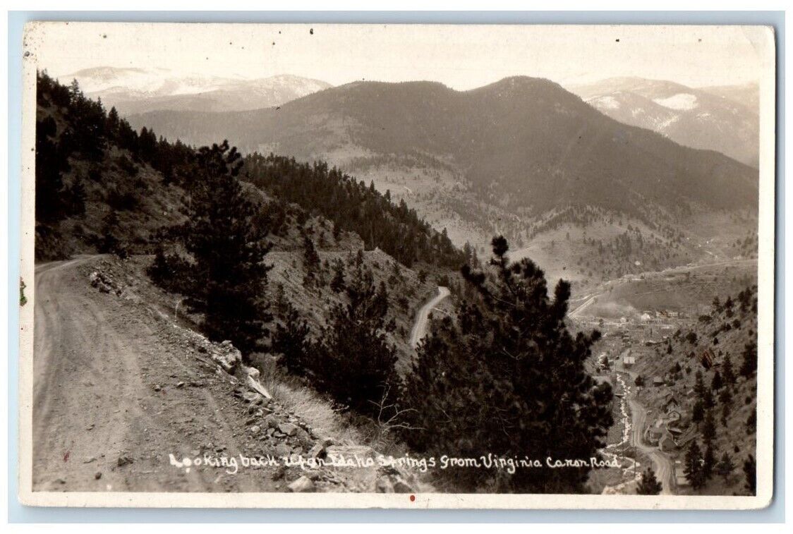 c1920\'s View Of Idaho Springs From Virginia Canon Road CO RPPC Photo Postcard