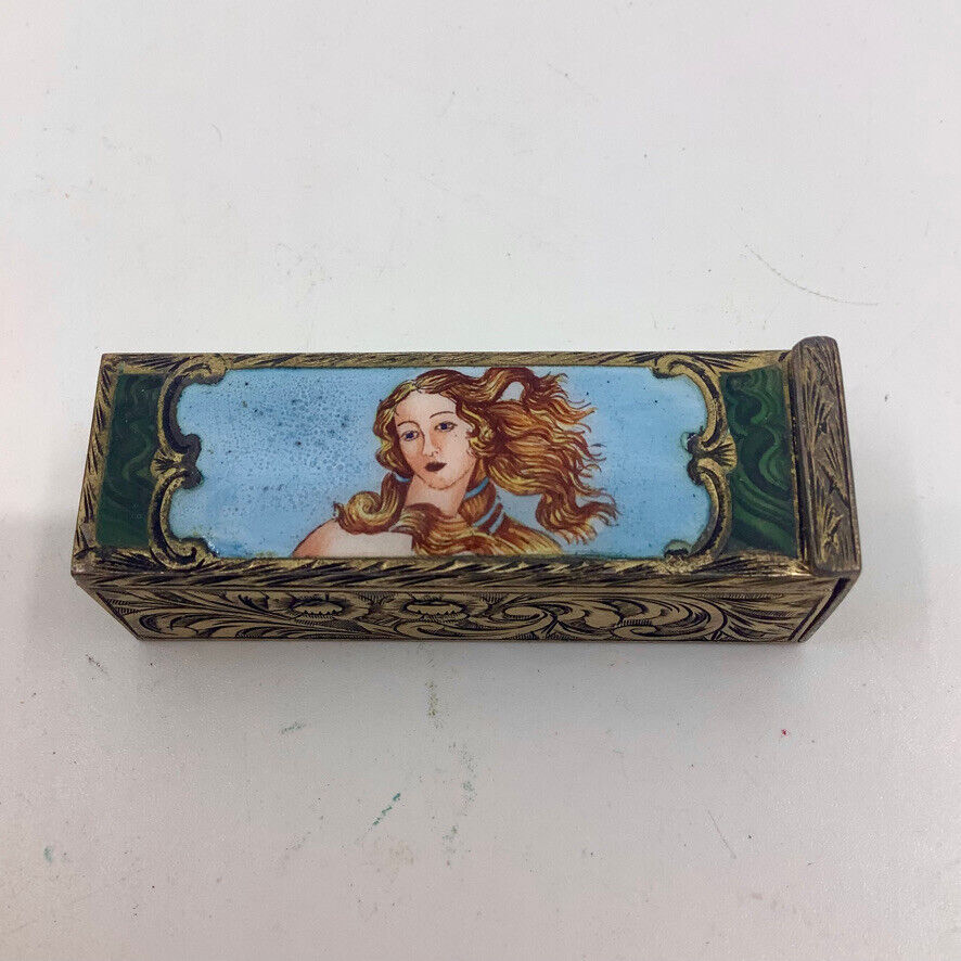 Unique Vintage Lipstick Holder – Detail from Botticelli's Birth of Venus
