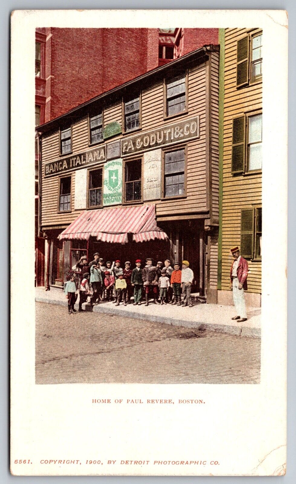 1900. Home Of Paul Revere. Boston Massachusetts Vintage Postcard