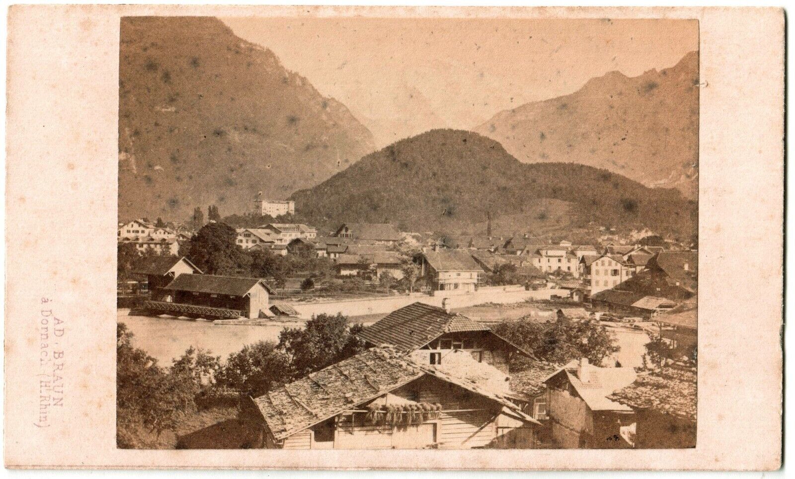 Cdv.Suisse.Interlaken.Switzerland.Switzerland.Photo albumin A.Braun.1870.Albumen.