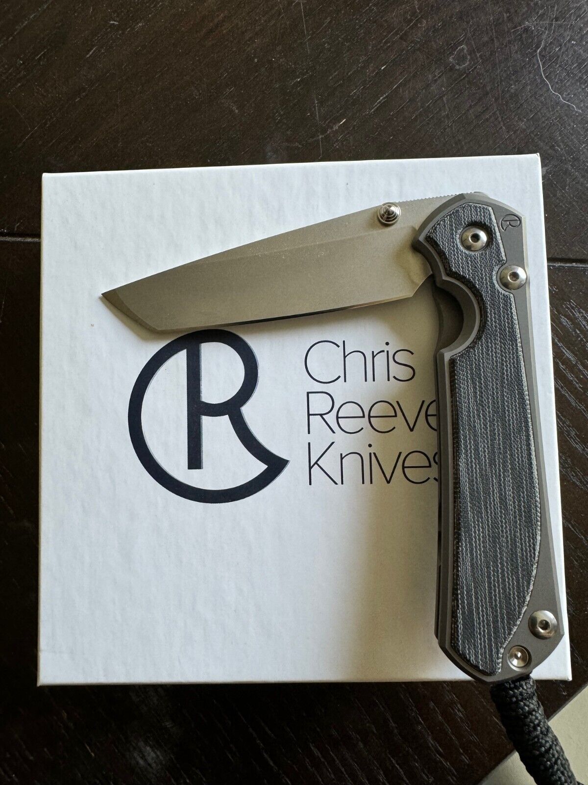 Chris reeve knives large sebenza 31 Tanto / Black Canvas Micarta / Glass Blasted