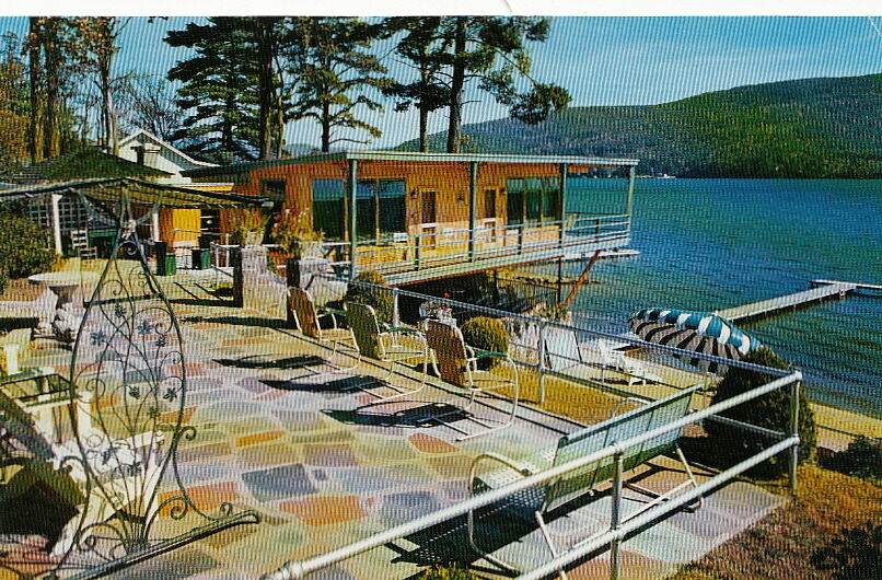  Postcard Lake Crest Motel & Cabins Lake George New York NY