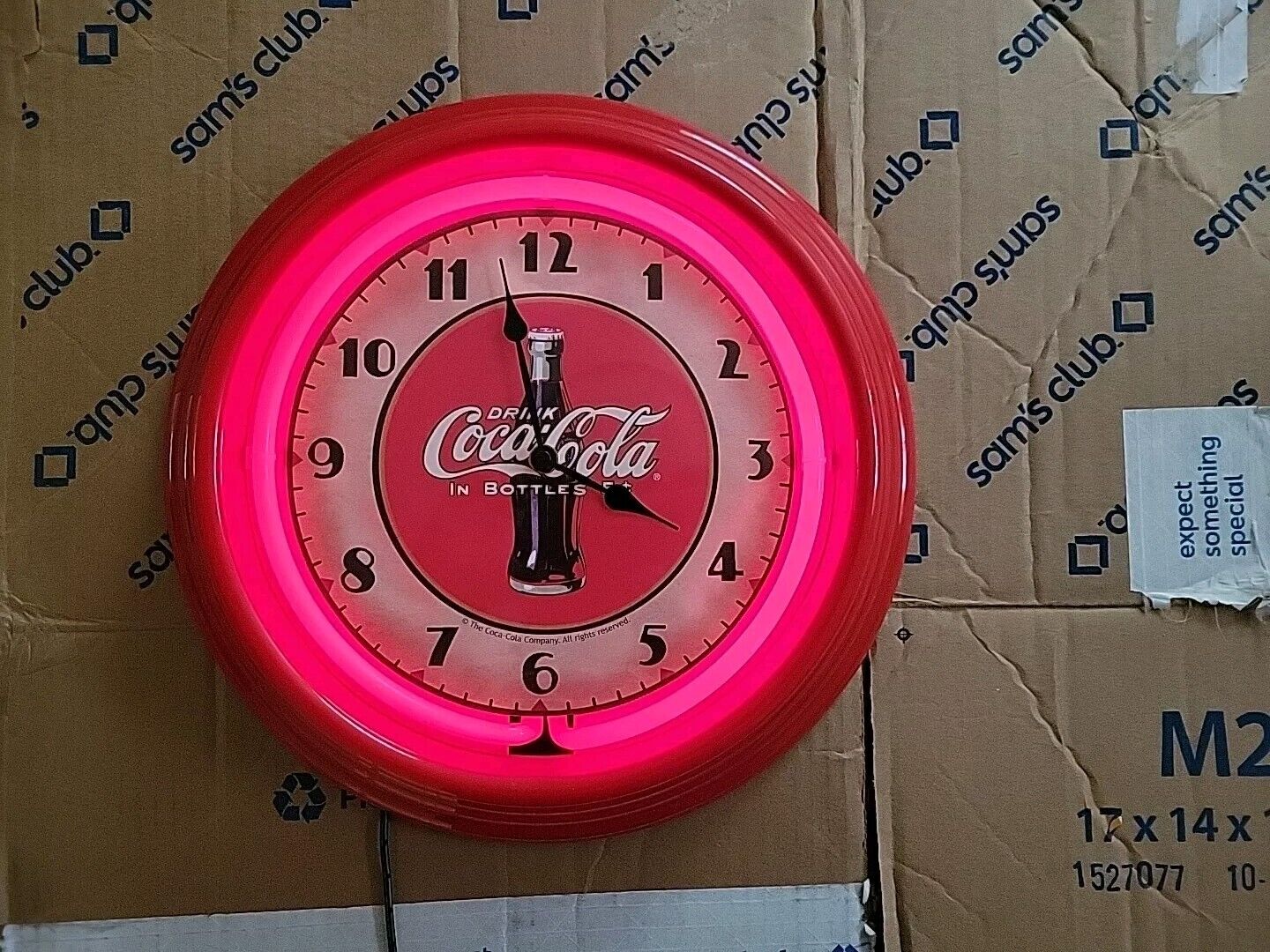 Vintage Coca-Cola lighted clock(plastic)