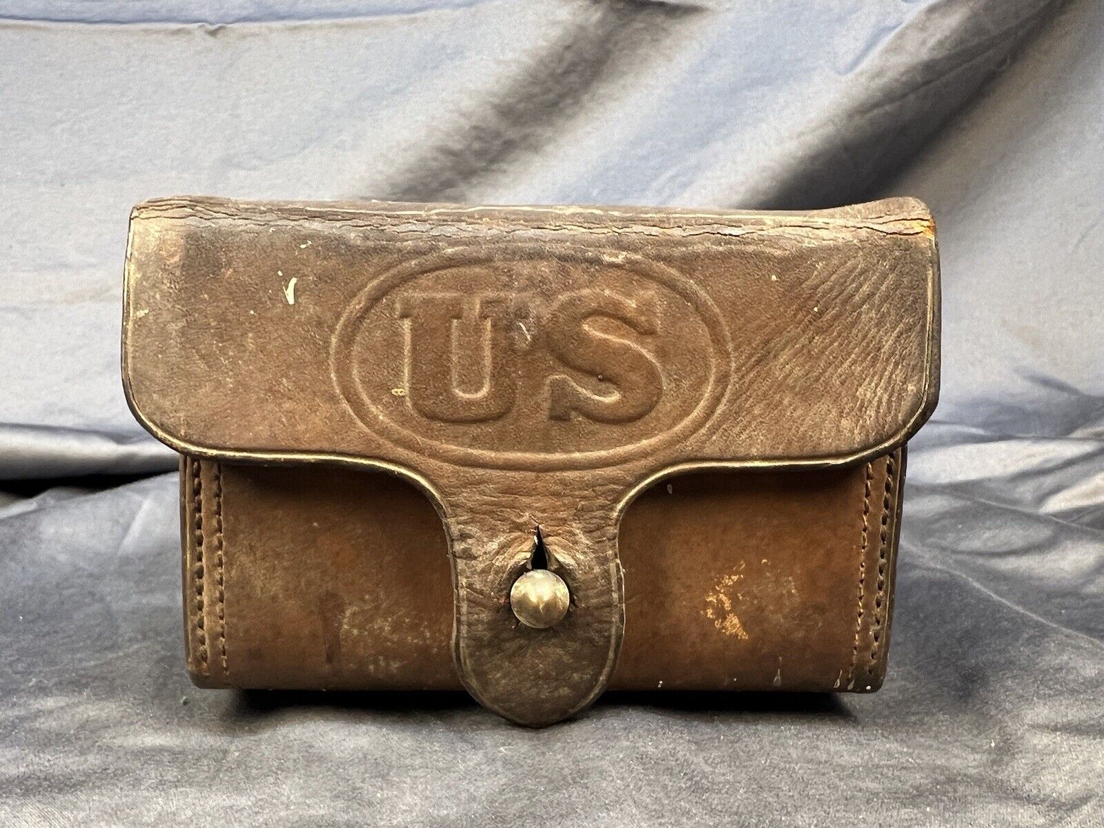 Antique Leather Pre WW1 US Army Cartridge Box .30 - 06 RIA 1906 Merriam Pack