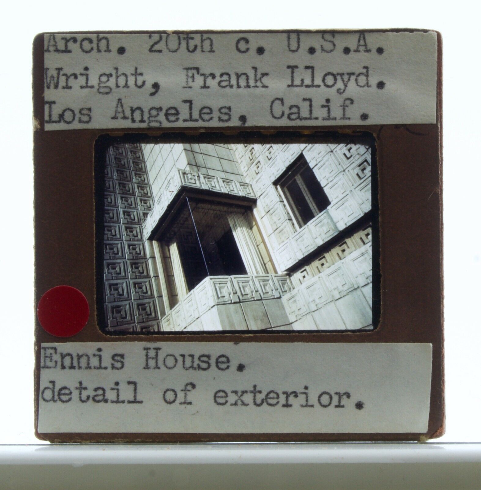 Frank Lloyd Wright 35mm Esco Slide Photograph Ennis House 