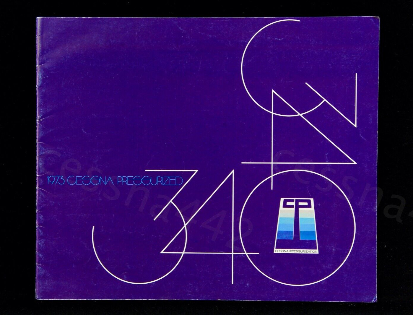 CESSNA - Factory OEM 1973 Pressurized 340 Brochure Vintage Collectable USA Gift