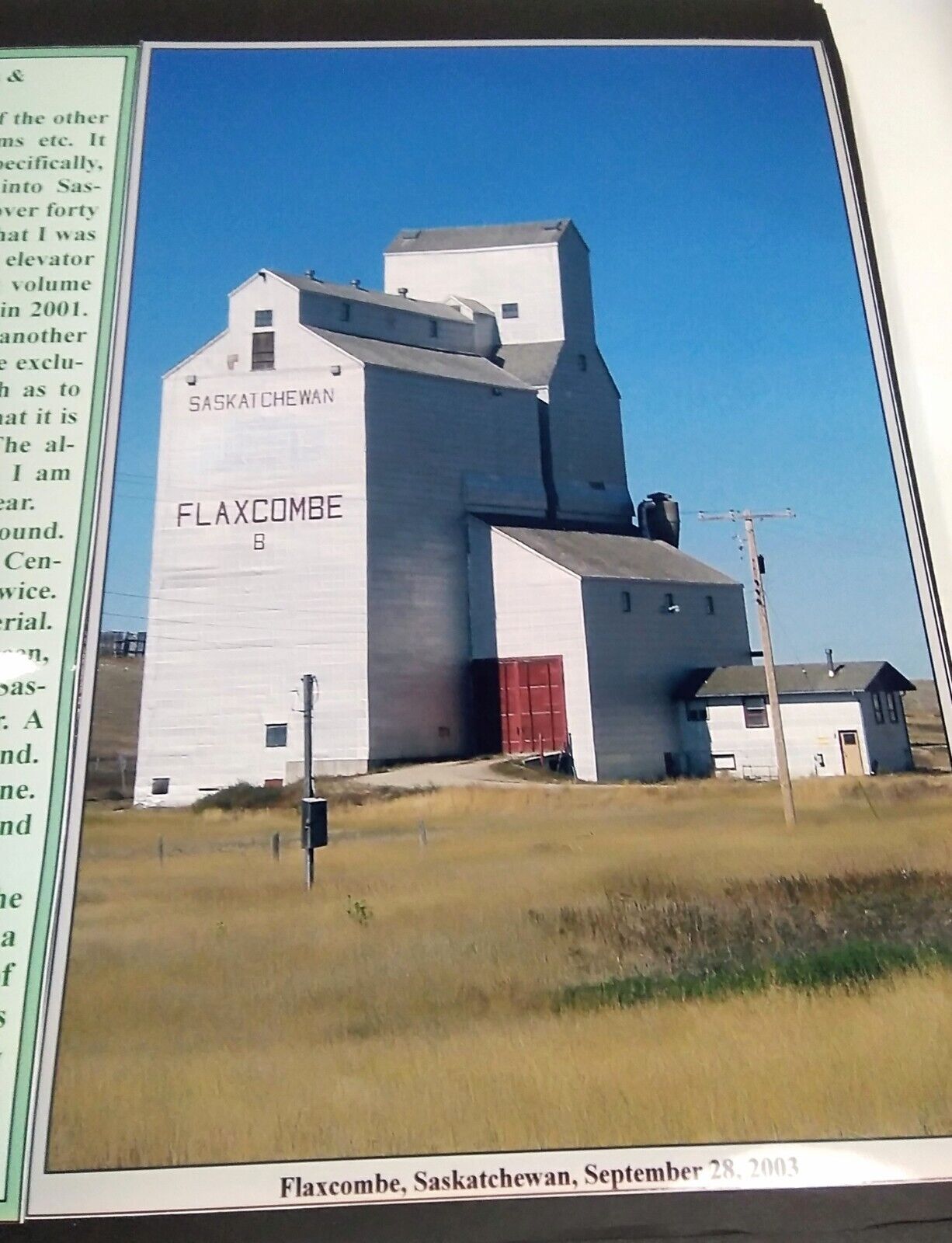 Vintage Canadian Prairie Grain Elevators and Trains Photo Album taken 2003