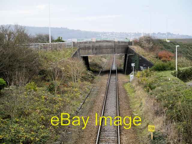 Photo 6x4 Single Track Railway Weston-Super-Mare Looking south from ST326 c2013