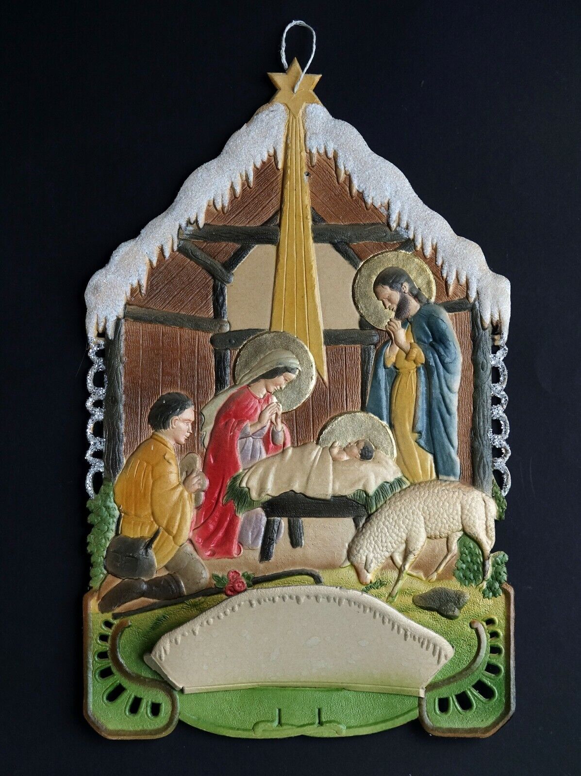 Nativity Scene - Antique Kalenderhalter From Stronger Cardboard (#14138)
