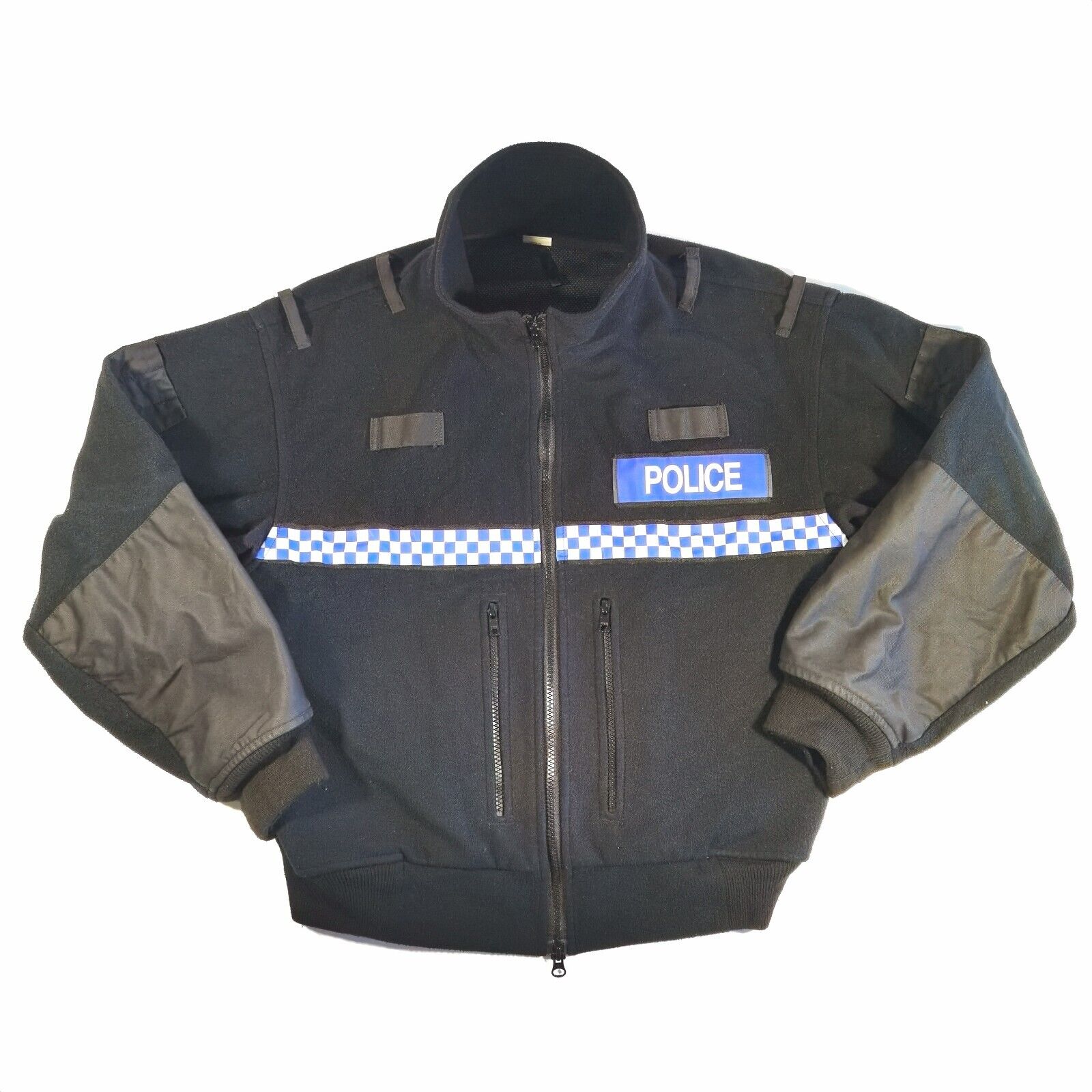 Genuine Ex British Police Fleece Jacket size Small Short with Reflective Straps