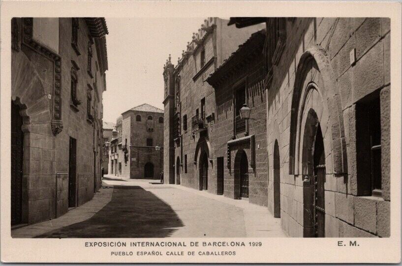 Vintage 1929 BARCELONA EXPO Spain RPPC Photo Postcard 