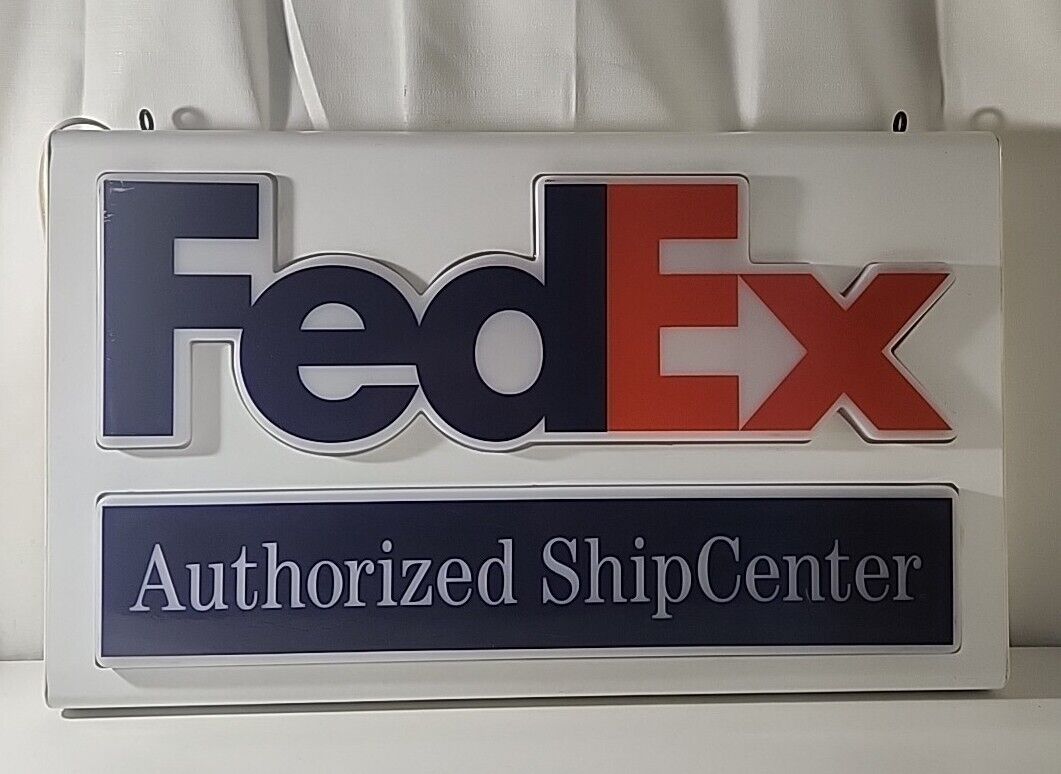 FedEx Lighted Sign 28 × 17 × 14