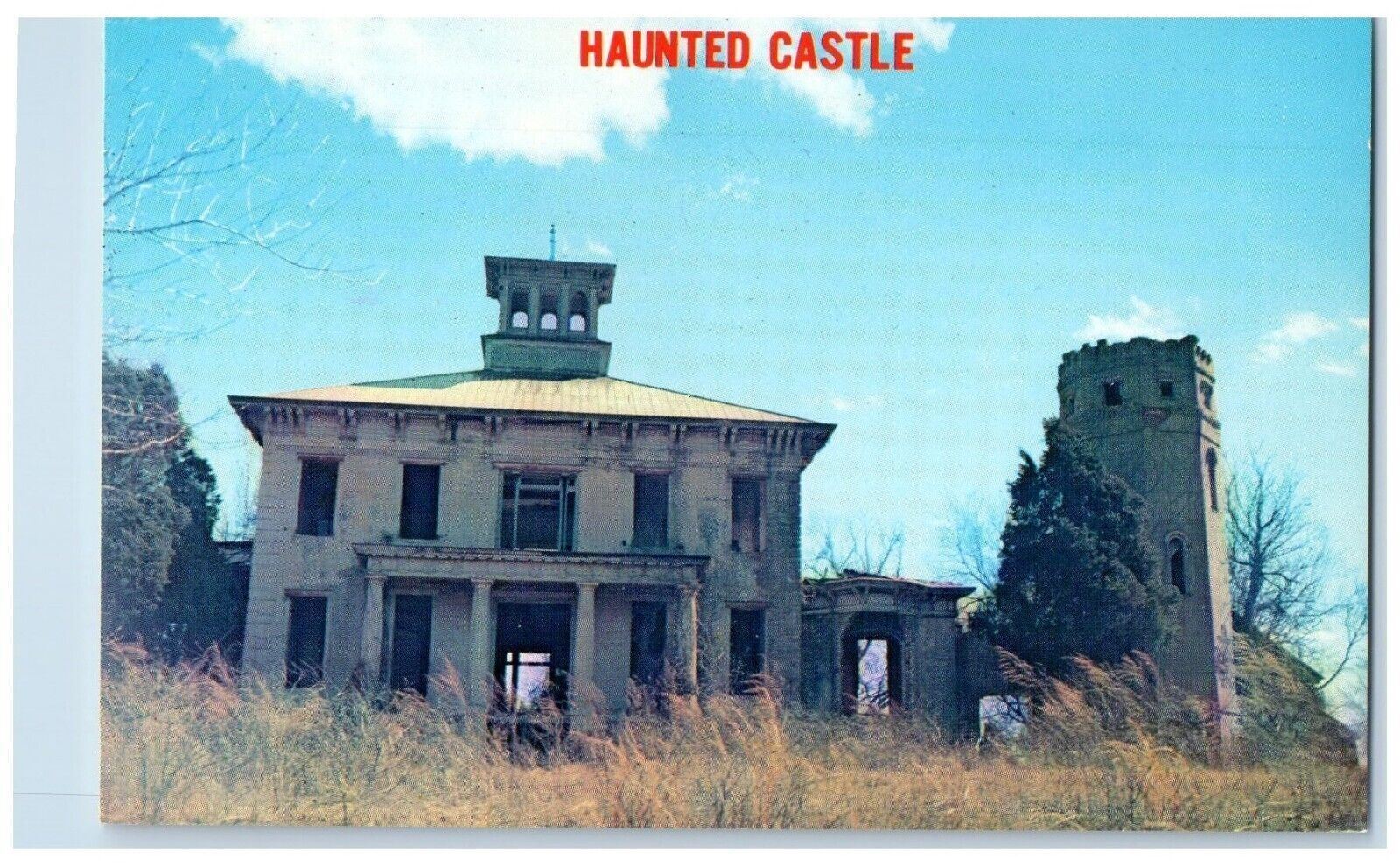 c1960's Haunted Castle Rocky Hill Castle Alabama AL Unposted Vintage Postcard