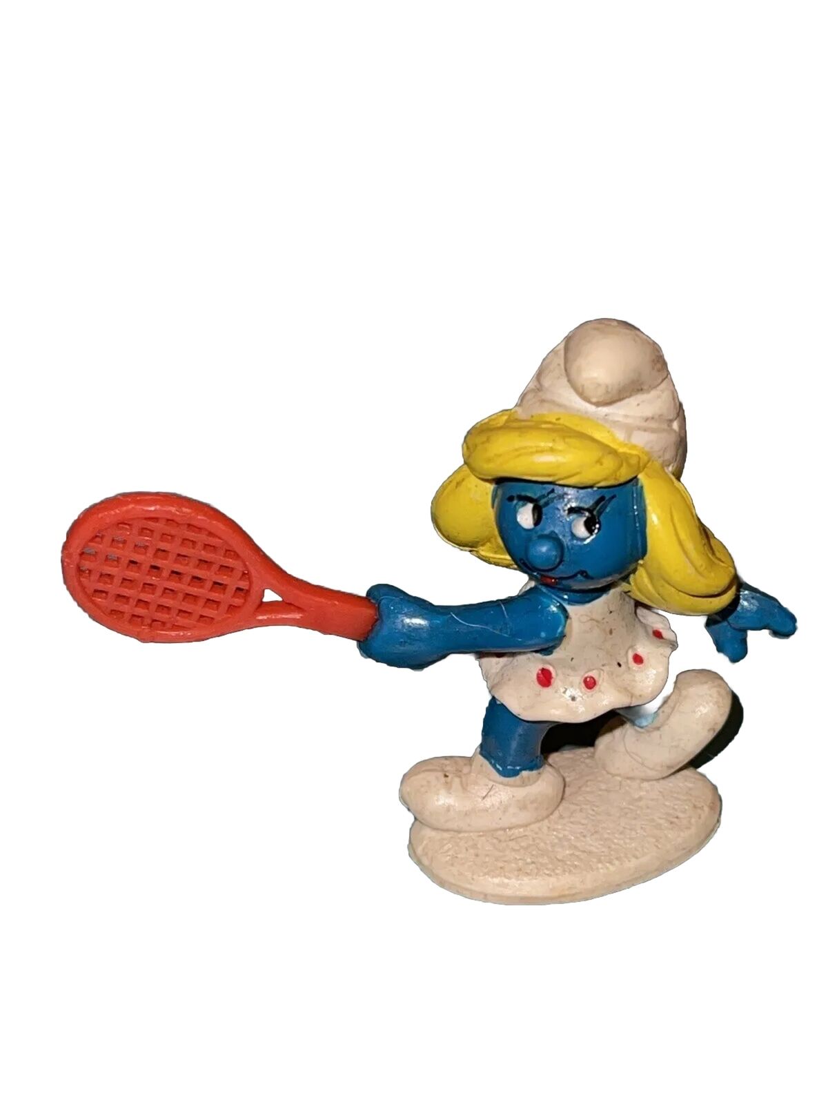 Smurfs - Tennis Smurfette -Vintage Original PVC Display Figurine