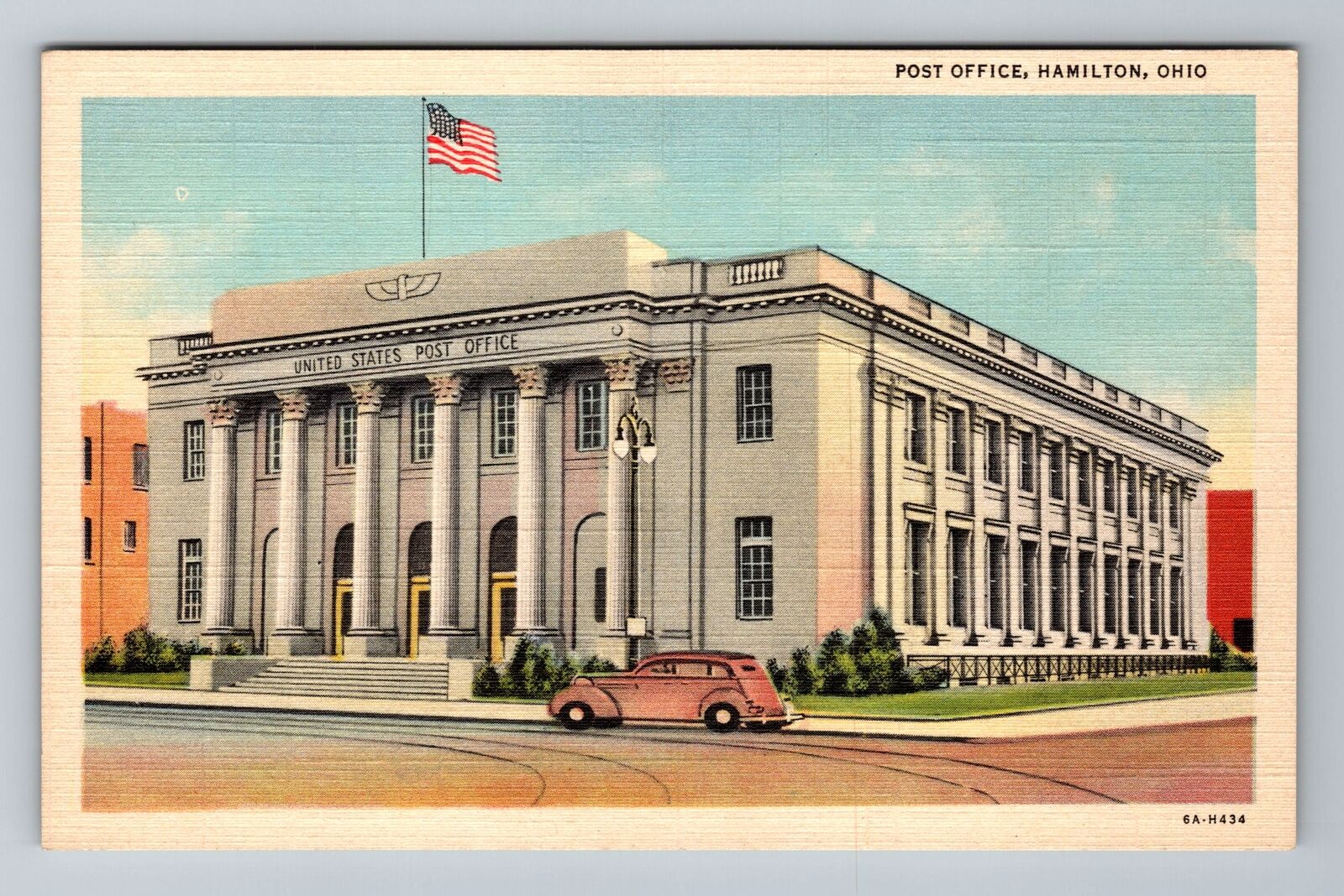 Hamilton OH-Ohio, United States Post Office Vintage Souvenir Postcard