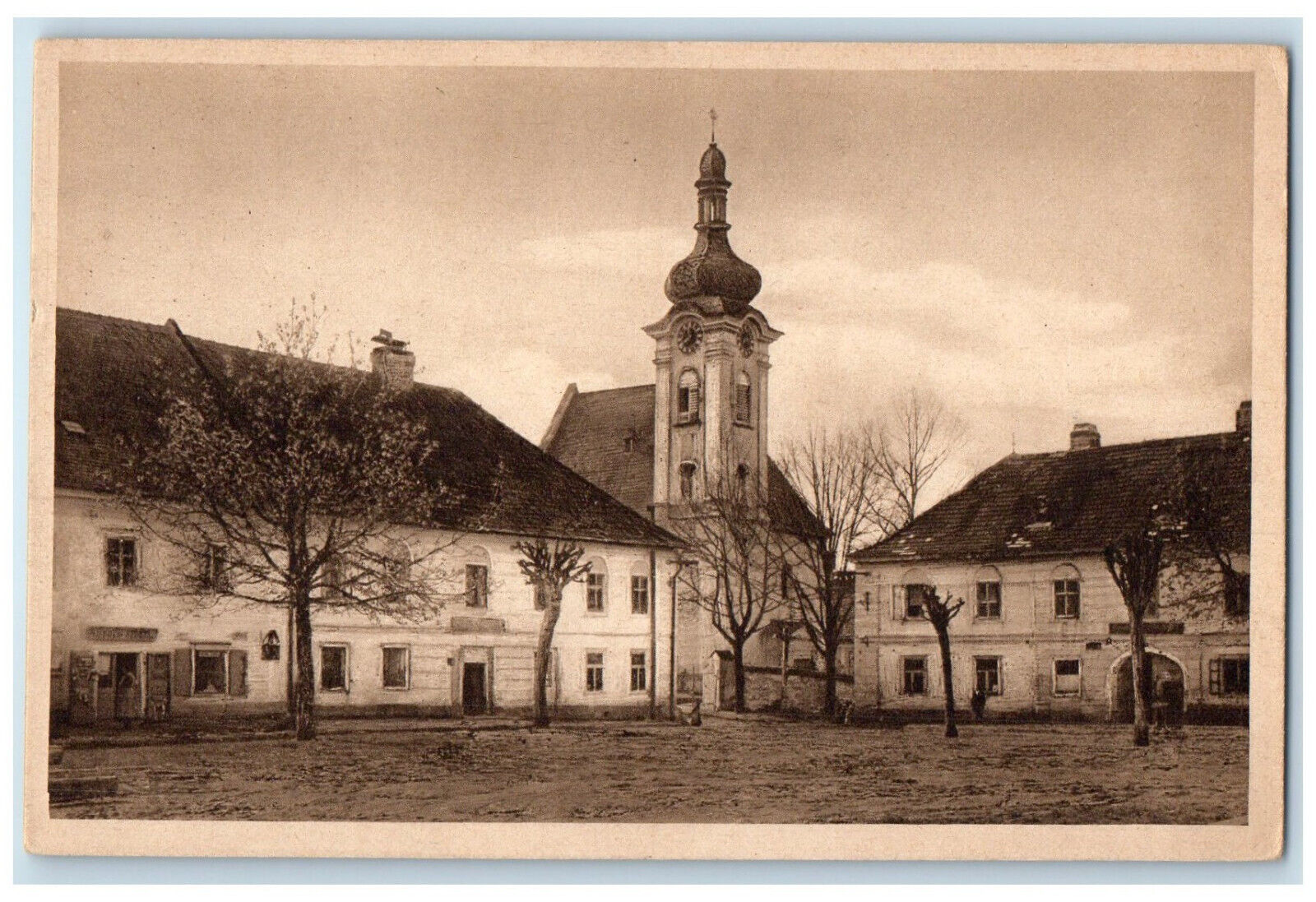 c1920s Building in Horni Dvoriste South Bohemian Czech Republic Czechia Postcard