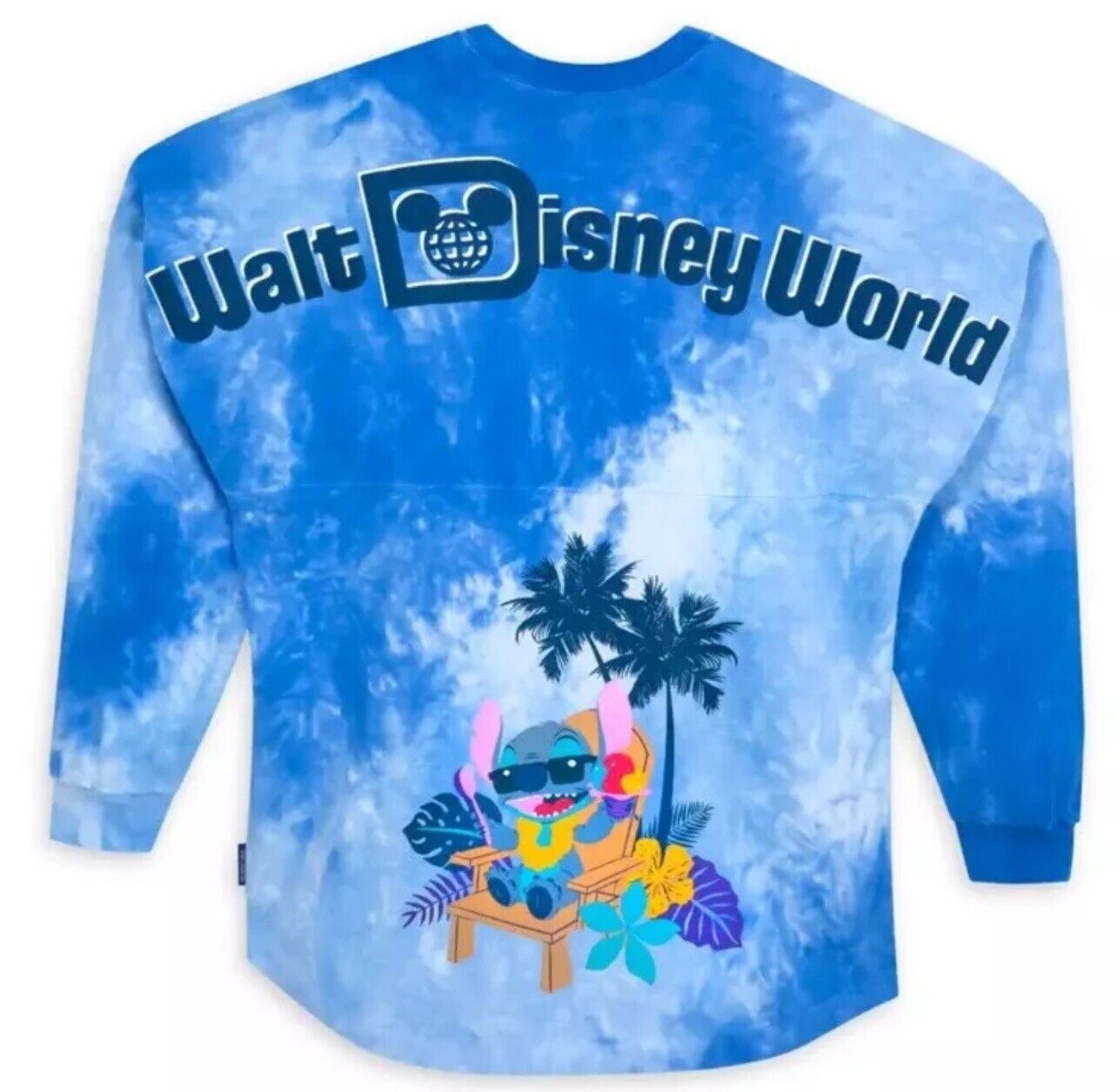 NEW Walt Disney World Spirit Jersey Adult Large Blue Stitch Tie-Dye Mickey