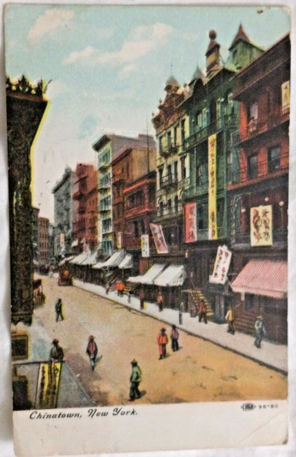 Vintage 1910 Postcard: Chinatown, New York 